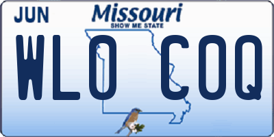 MO license plate WL0C0Q