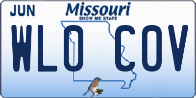 MO license plate WL0C0V