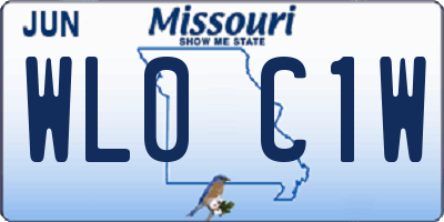 MO license plate WL0C1W