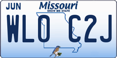 MO license plate WL0C2J