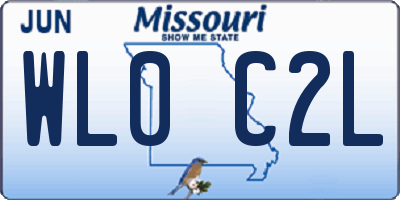 MO license plate WL0C2L