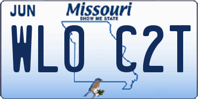 MO license plate WL0C2T