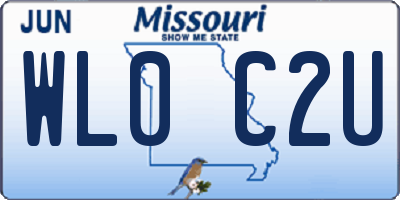 MO license plate WL0C2U