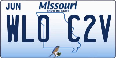 MO license plate WL0C2V