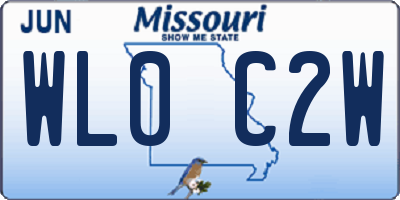 MO license plate WL0C2W