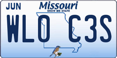 MO license plate WL0C3S