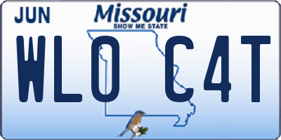 MO license plate WL0C4T
