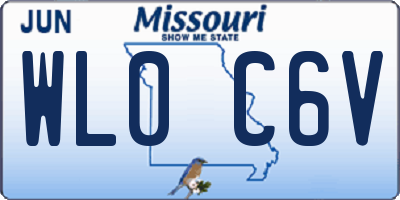 MO license plate WL0C6V