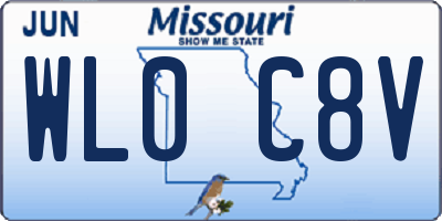 MO license plate WL0C8V