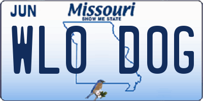 MO license plate WL0D0G