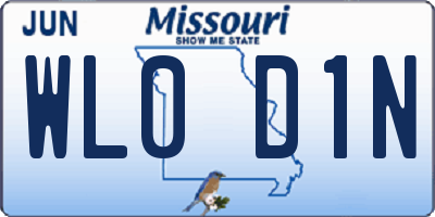 MO license plate WL0D1N