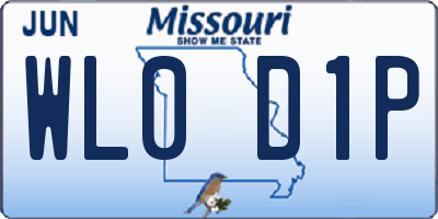 MO license plate WL0D1P