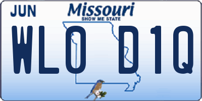 MO license plate WL0D1Q
