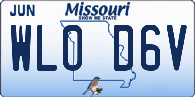 MO license plate WL0D6V