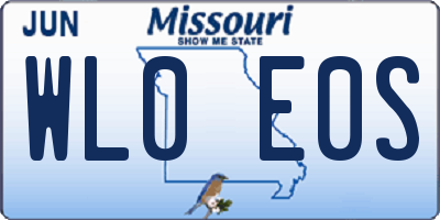MO license plate WL0E0S