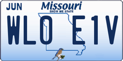 MO license plate WL0E1V