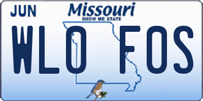 MO license plate WL0F0S
