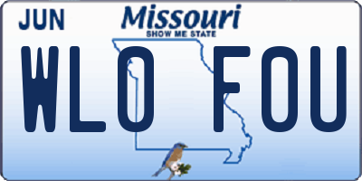 MO license plate WL0F0U