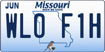 MO license plate WL0F1H