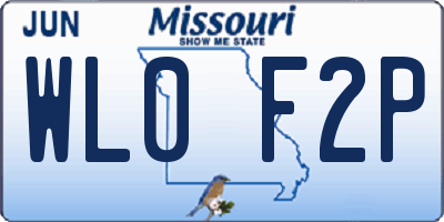 MO license plate WL0F2P