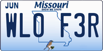MO license plate WL0F3R