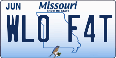 MO license plate WL0F4T