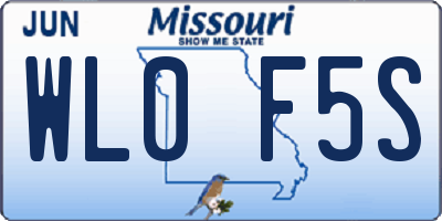 MO license plate WL0F5S