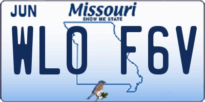 MO license plate WL0F6V