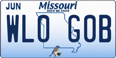 MO license plate WL0G0B