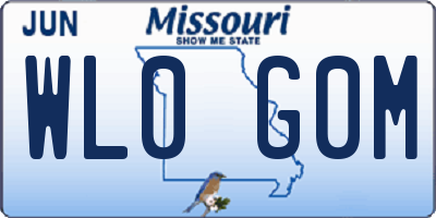 MO license plate WL0G0M