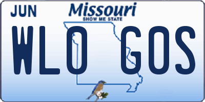 MO license plate WL0G0S