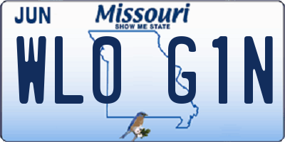 MO license plate WL0G1N