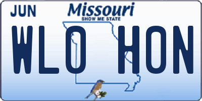 MO license plate WL0H0N