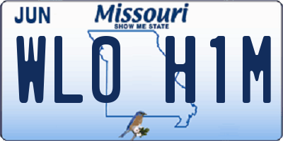 MO license plate WL0H1M