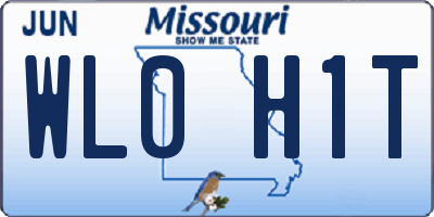 MO license plate WL0H1T