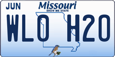 MO license plate WL0H2O
