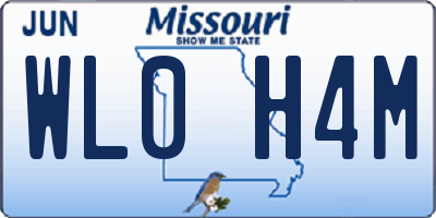 MO license plate WL0H4M