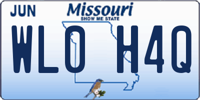 MO license plate WL0H4Q