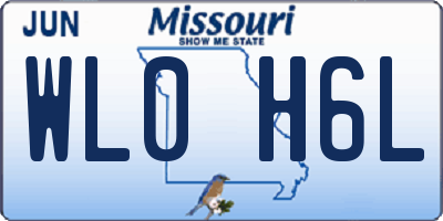 MO license plate WL0H6L