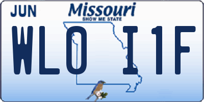 MO license plate WL0I1F