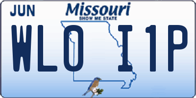 MO license plate WL0I1P