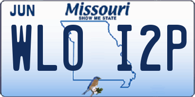 MO license plate WL0I2P