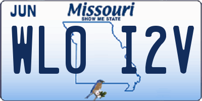 MO license plate WL0I2V