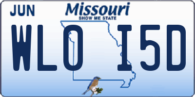 MO license plate WL0I5D