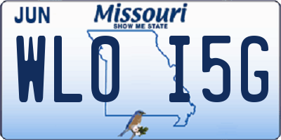 MO license plate WL0I5G