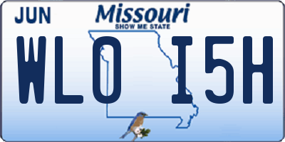 MO license plate WL0I5H