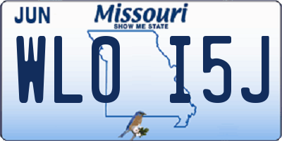 MO license plate WL0I5J