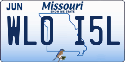 MO license plate WL0I5L