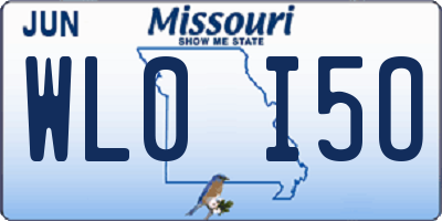 MO license plate WL0I5O