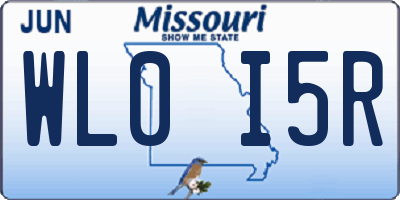MO license plate WL0I5R